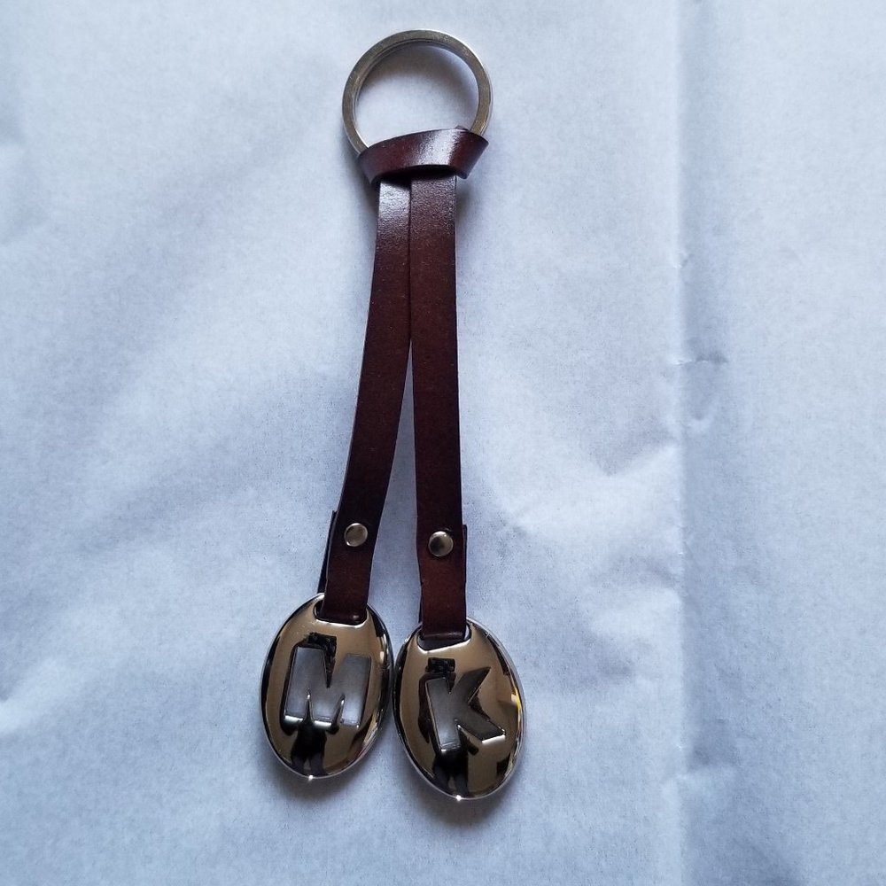 Michael Kors Leather Initial Keychain - Brand New
